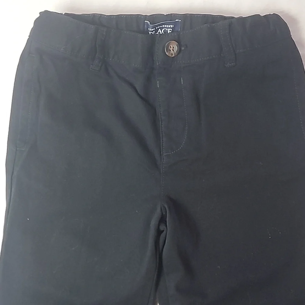 The Children’s Place Black Chino Pants Adjustable Waist Boys 5T School Uniform